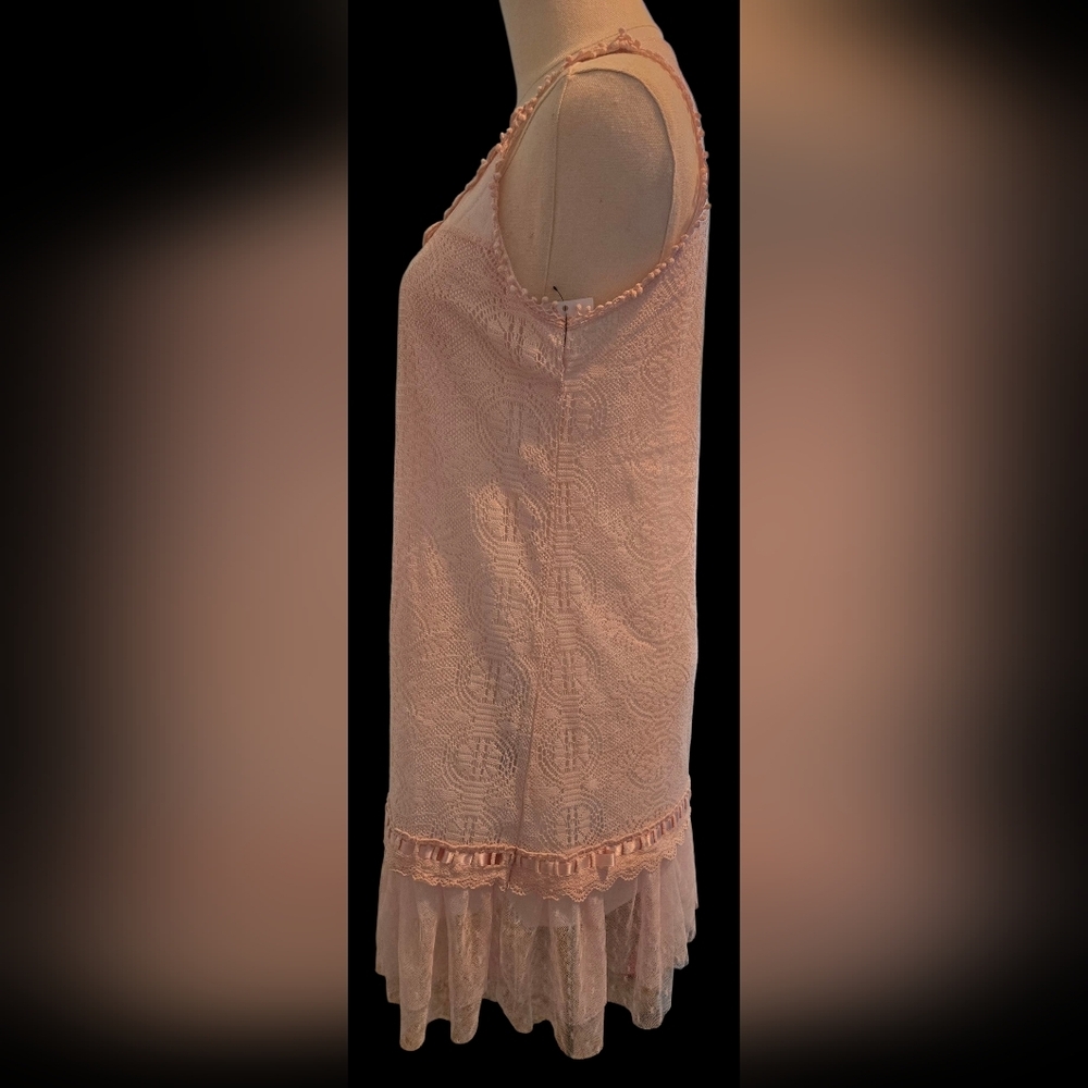 NWT RARE Risøe Be Beautiful Pink Crochet Shift Dress - Picture 4 of 16